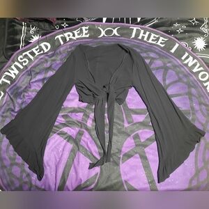 Black Bell Sleeve Top